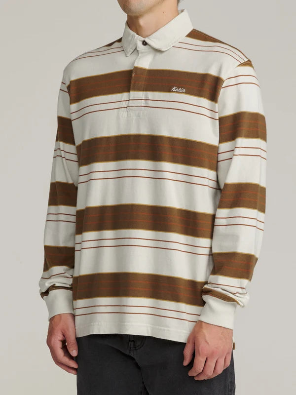 Katin Greg LS Rugby Polo: Vapor
