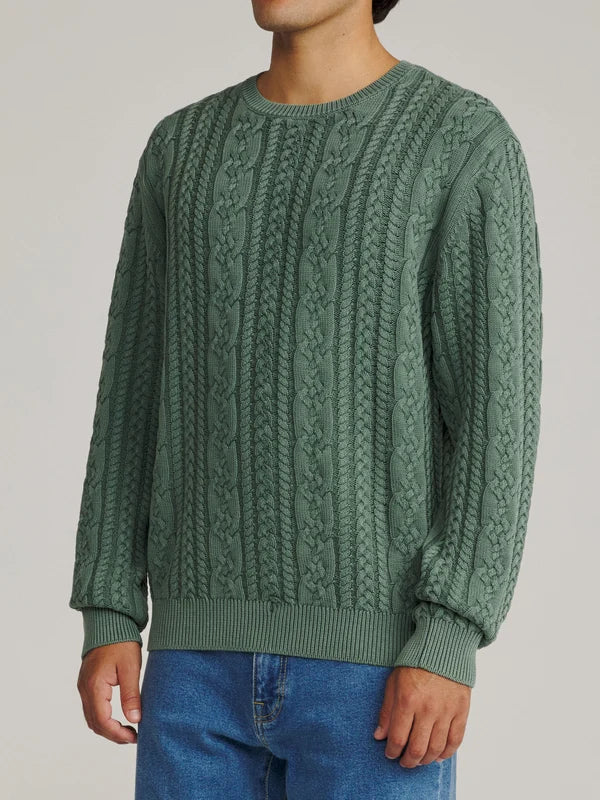 Katin Fisherman Sweater: Pine