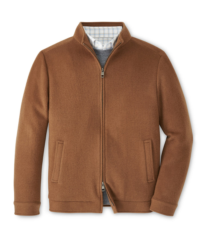 Peter Millar Crown Flex Merino Bomber: Hazelwood