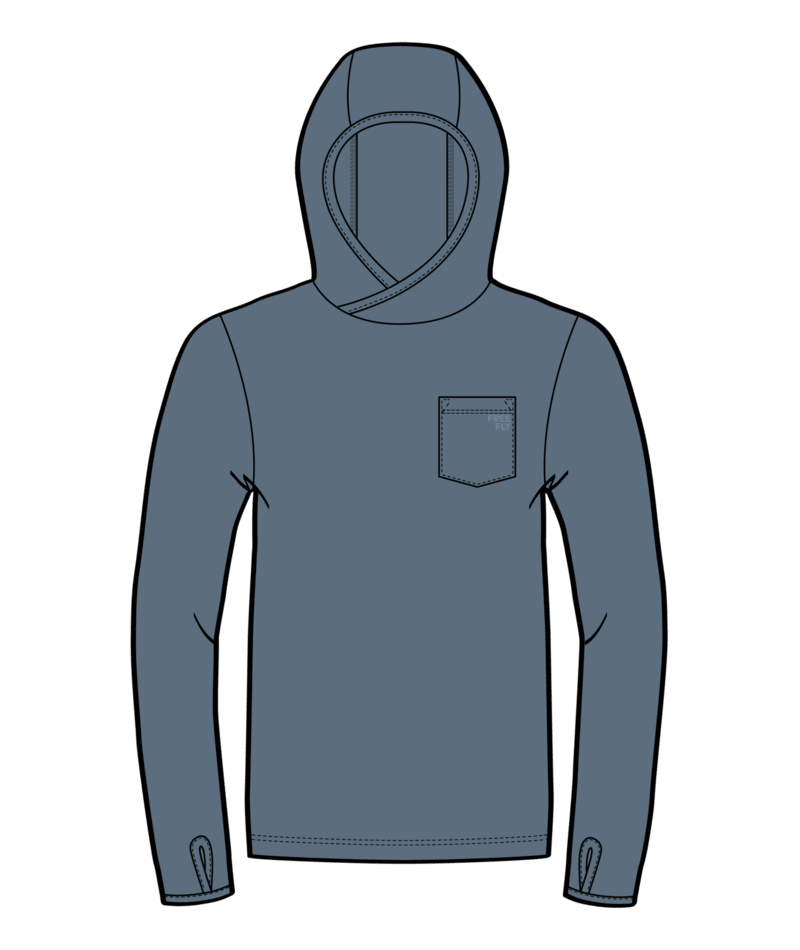 Free Fly Men's Bamboo Lightweight Hoodie: Pacific Blue