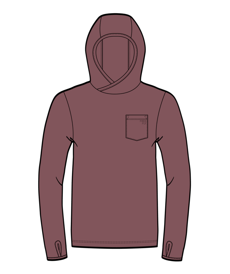 Free Fly Men's Bamboo Lightweight Hoodie: Plum