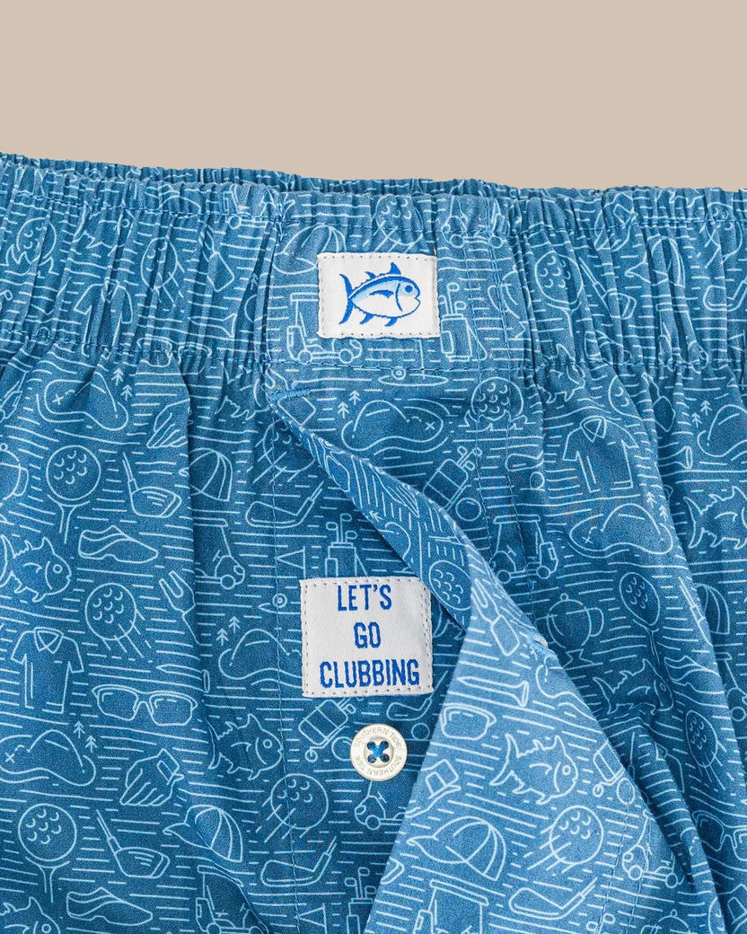 Southern Tide Let's Go Clubbing Boxer: Coronet Blue