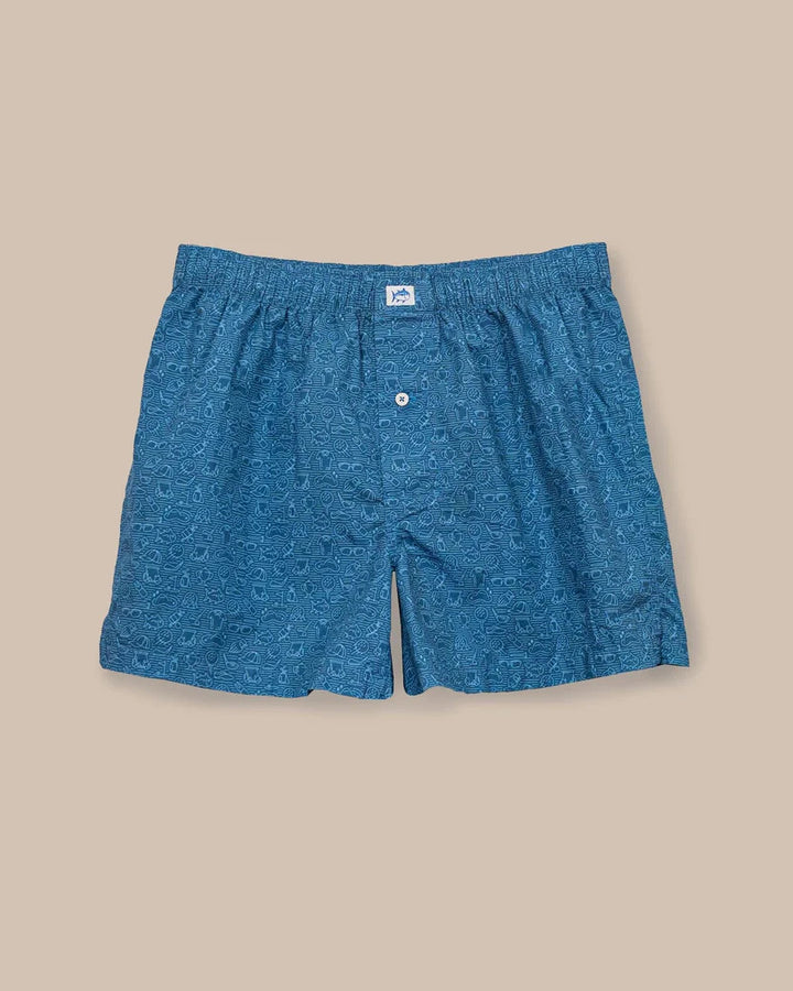 Southern Tide Let's Go Clubbing Boxer: Coronet Blue