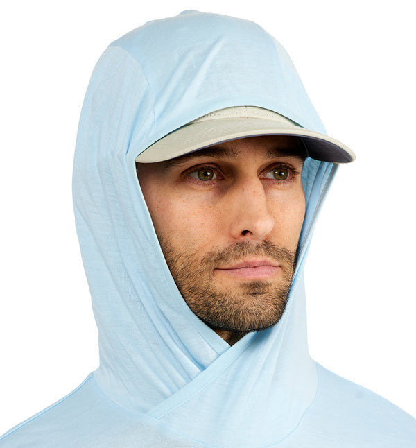 Free Fly Men's Bamboo Lightweight Hoody: Blue Bird