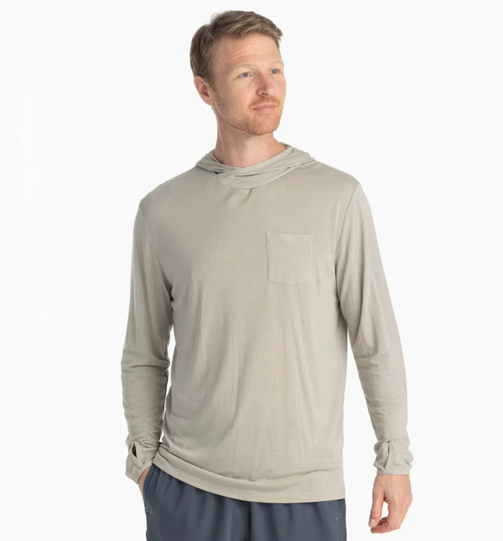 Free Fly Men's Bamboo Lightweight Hoody: Sandstone