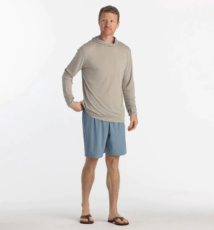 Free Fly Men's Bamboo Lightweight Hoody: Sandstone