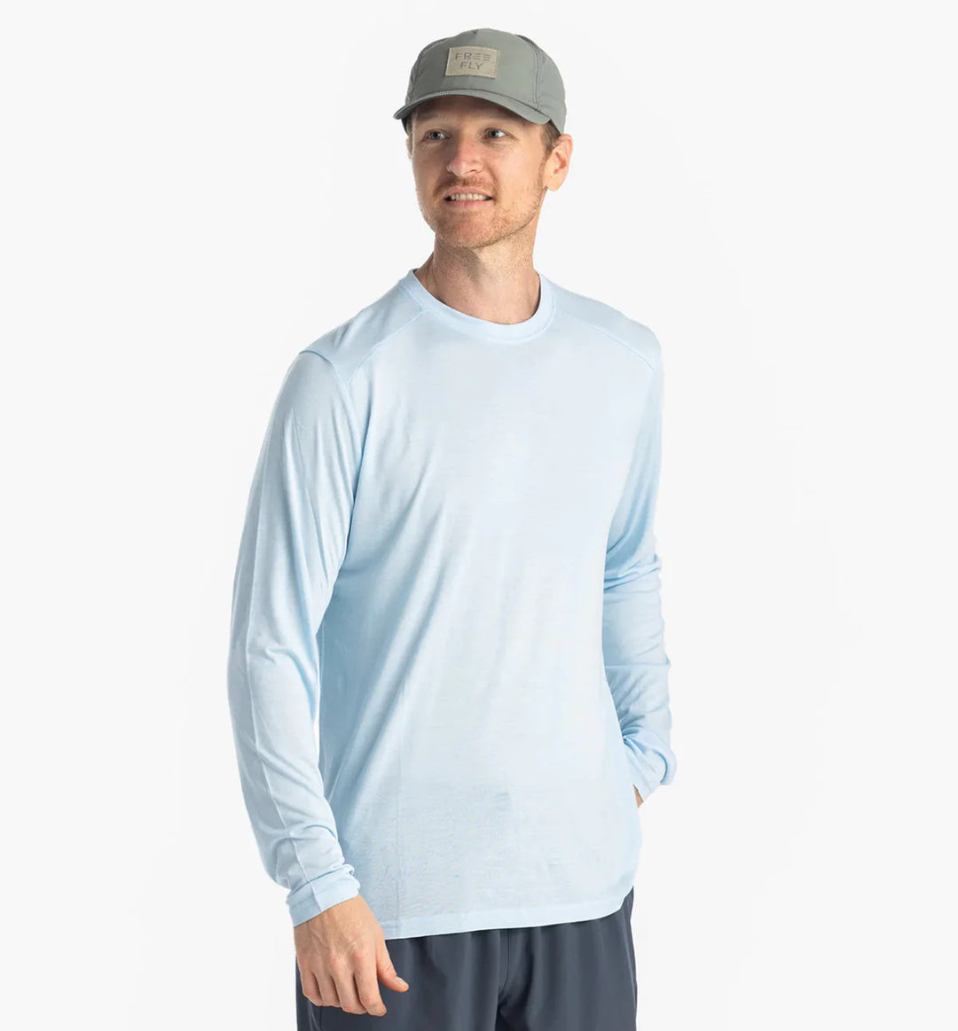 Free Fly Men's Bamboo Lightweight Long Sleeve: Blue Bird