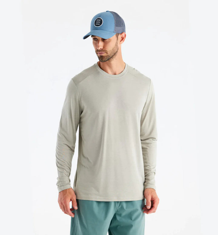 Free Fly Men's Bamboo Lightweight Long Sleeve: Sandstone