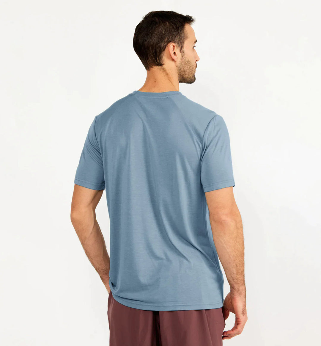 Free Fly Men's Bamboo Lightweight Tee: Blue Fog