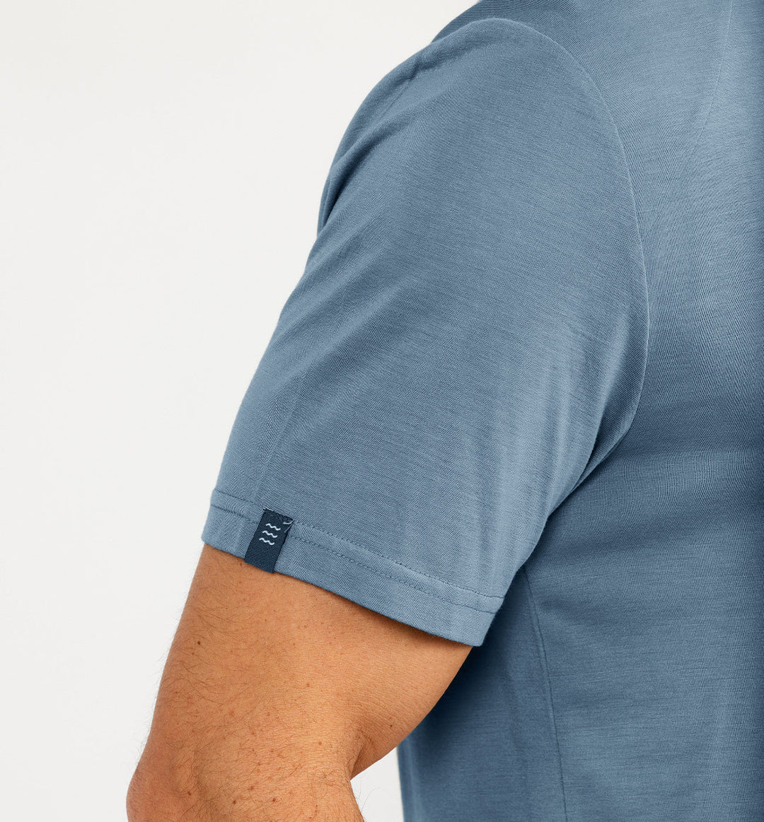 Free Fly Men's Bamboo Lightweight Tee: Blue Fog