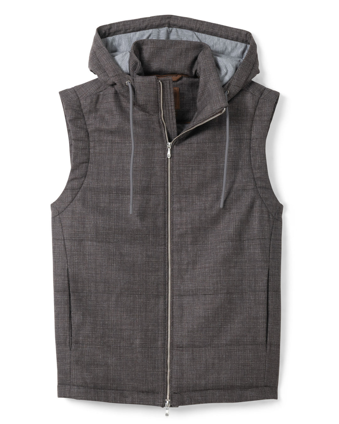 Johnnie-O Top Shelf Italian Hooded Vest: Charcoal