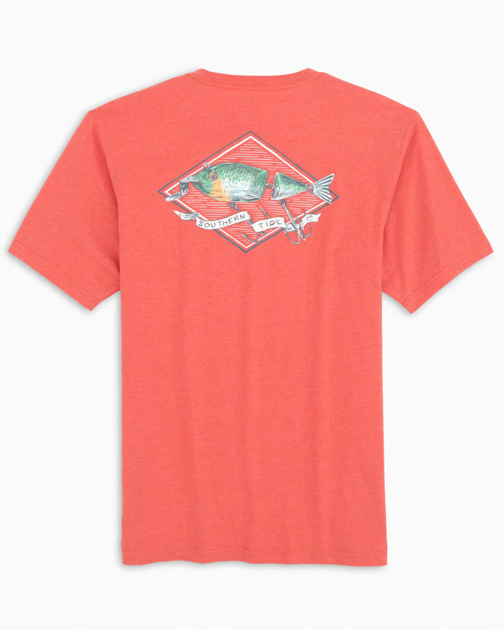 Southern Tide Lure Banner T-Shirt: Heather Rouge Red