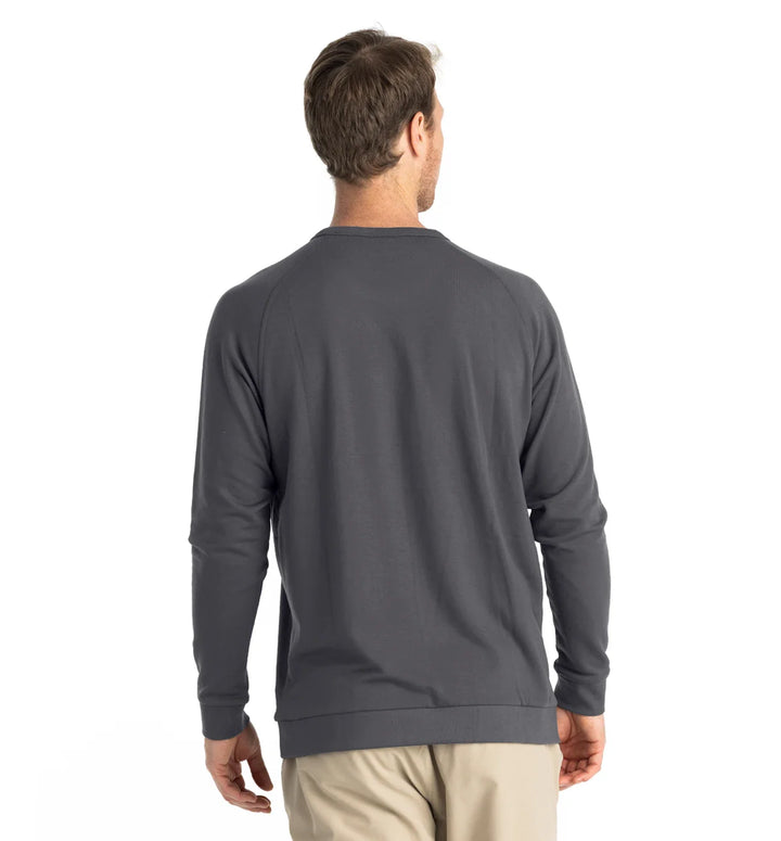 Free Fly Men's Bamboo Lightweight Fleece Crew: Black Sand