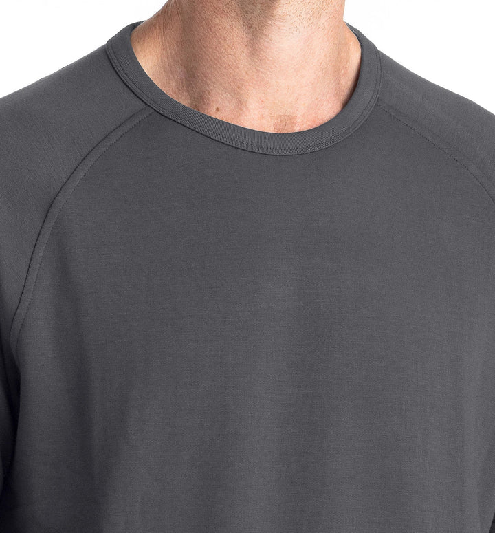 Free Fly Men's Bamboo Lightweight Fleece Crew: Black Sand