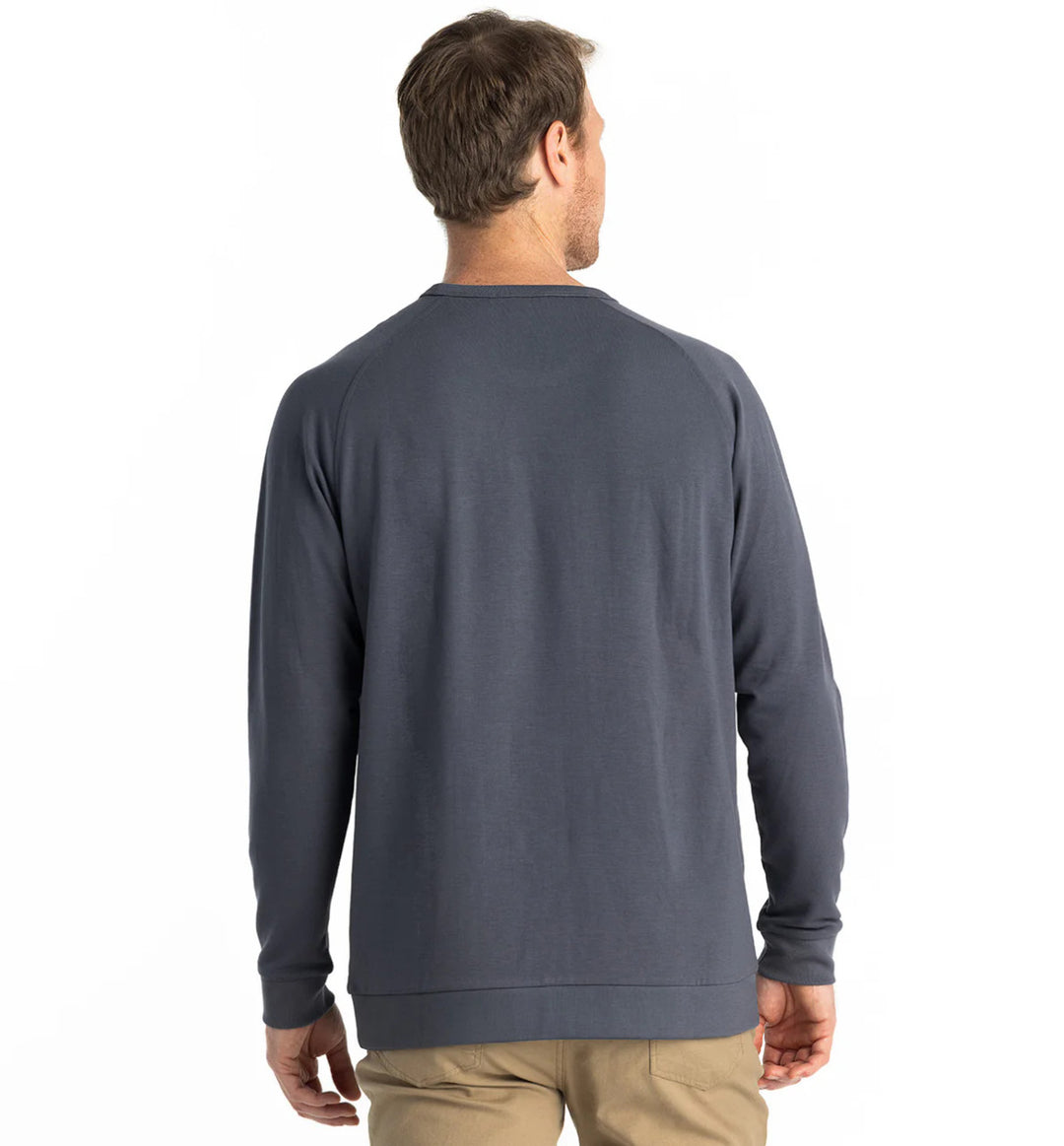 Free Fly Men's Bamboo Lightweight Fleece Crew: Storm Cloud