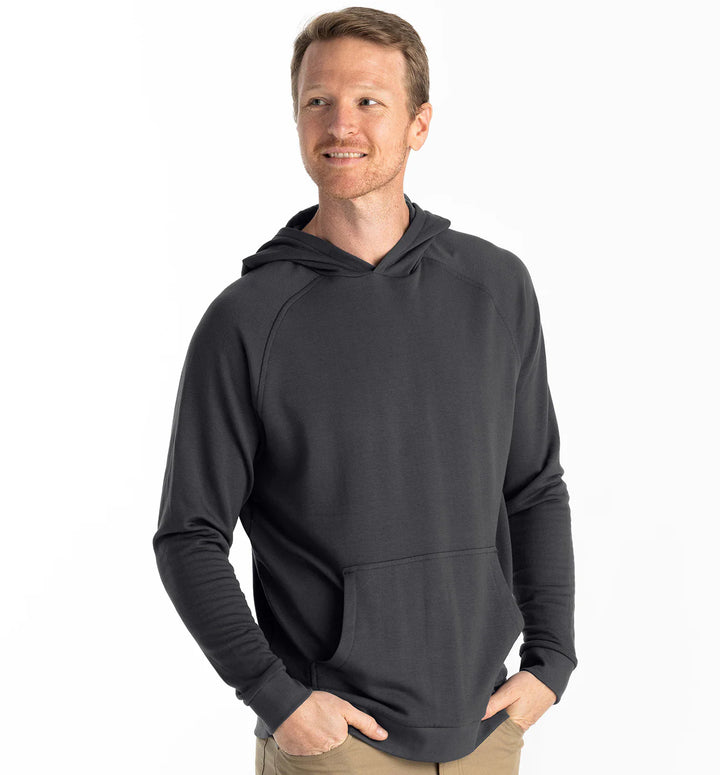 Free Fly Men's Bamboo Lightweight Fleece Hoodie: Black Sand