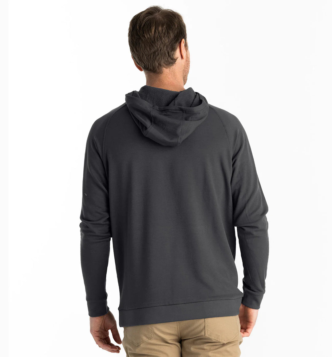 Free Fly Men's Bamboo Lightweight Fleece Hoodie: Black Sand