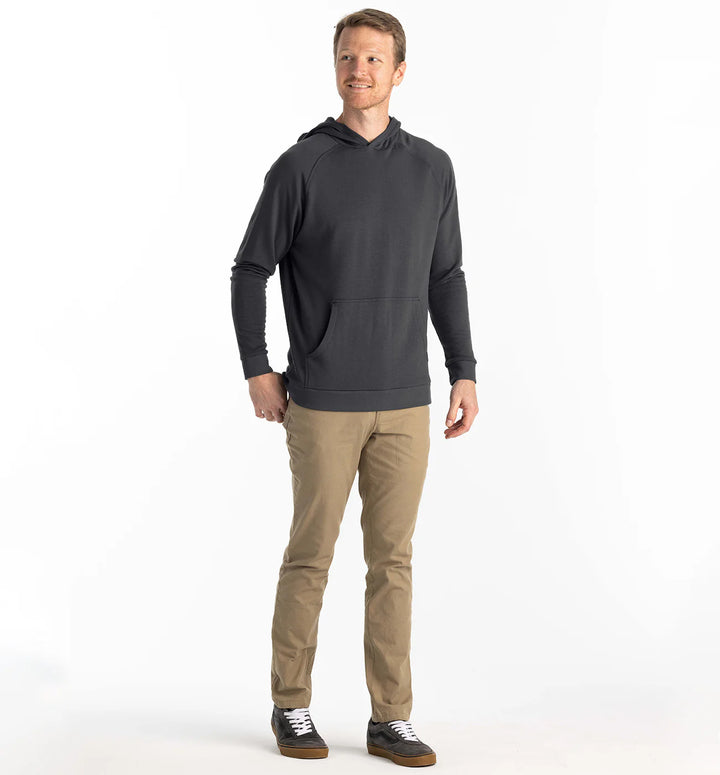 Free Fly Men's Bamboo Lightweight Fleece Hoodie: Black Sand