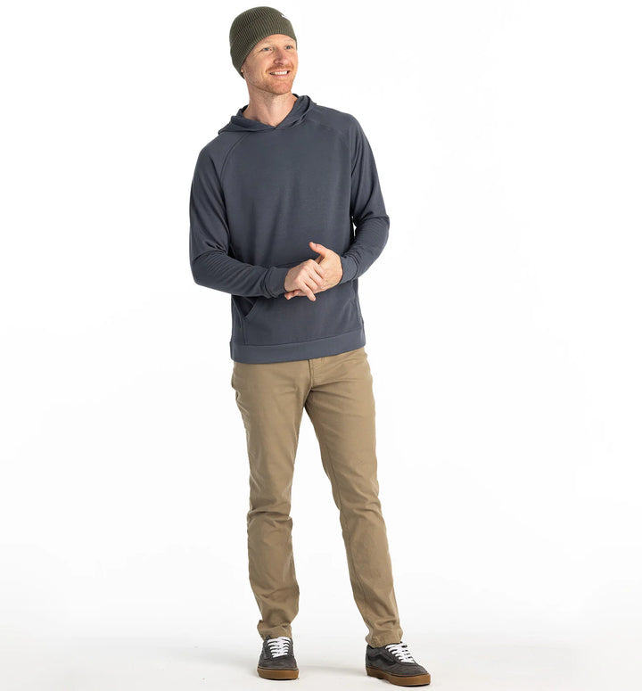 Free Fly Men's Bamboo Lightweight Fleece Hoodie: Storm Cloud