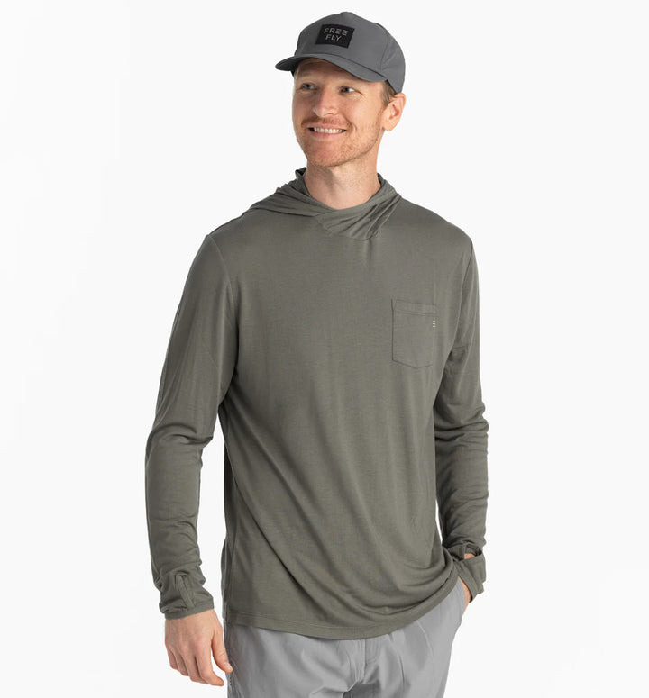 Free Fly Men's Bamboo Lightweight Hoody: Fatigue