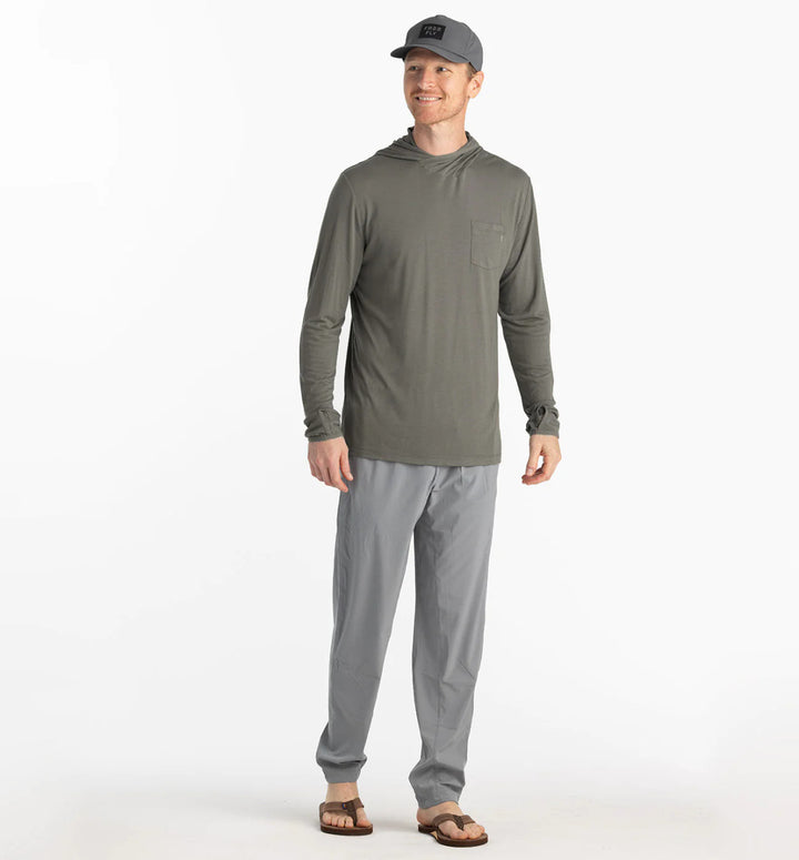 Free Fly Men's Bamboo Lightweight Hoody: Fatigue