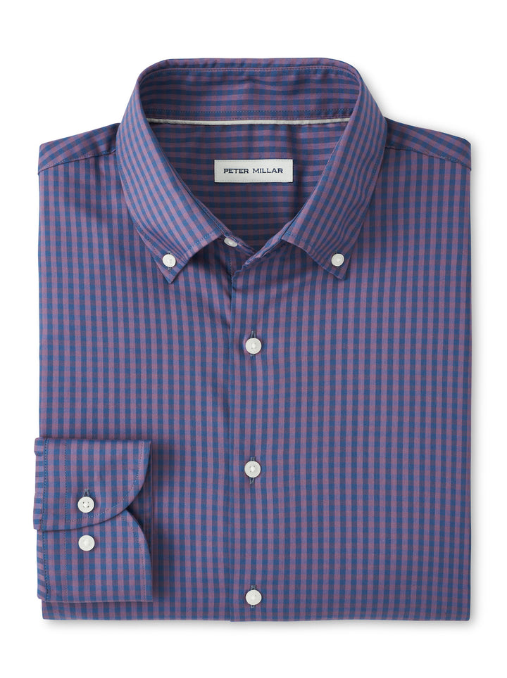 Peter Millar Conway Crown Lite Cotton-Stretch Sport Shirt: Parisian Fig