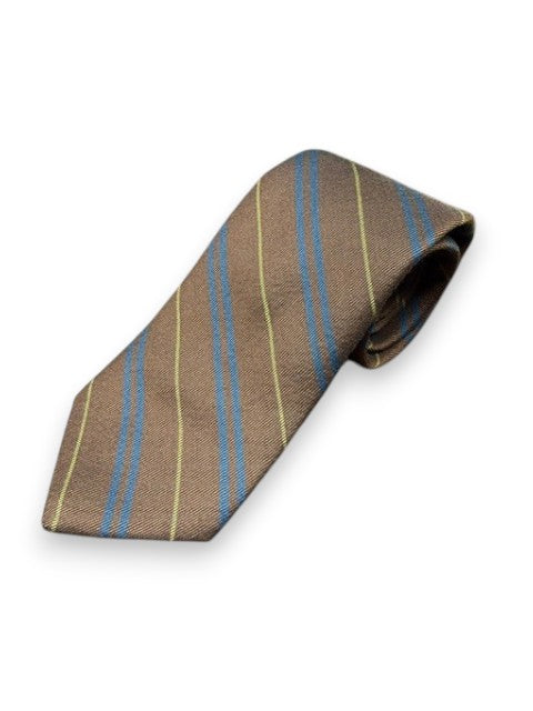 R Hanauer Mahogany Ashley Stripes Necktie