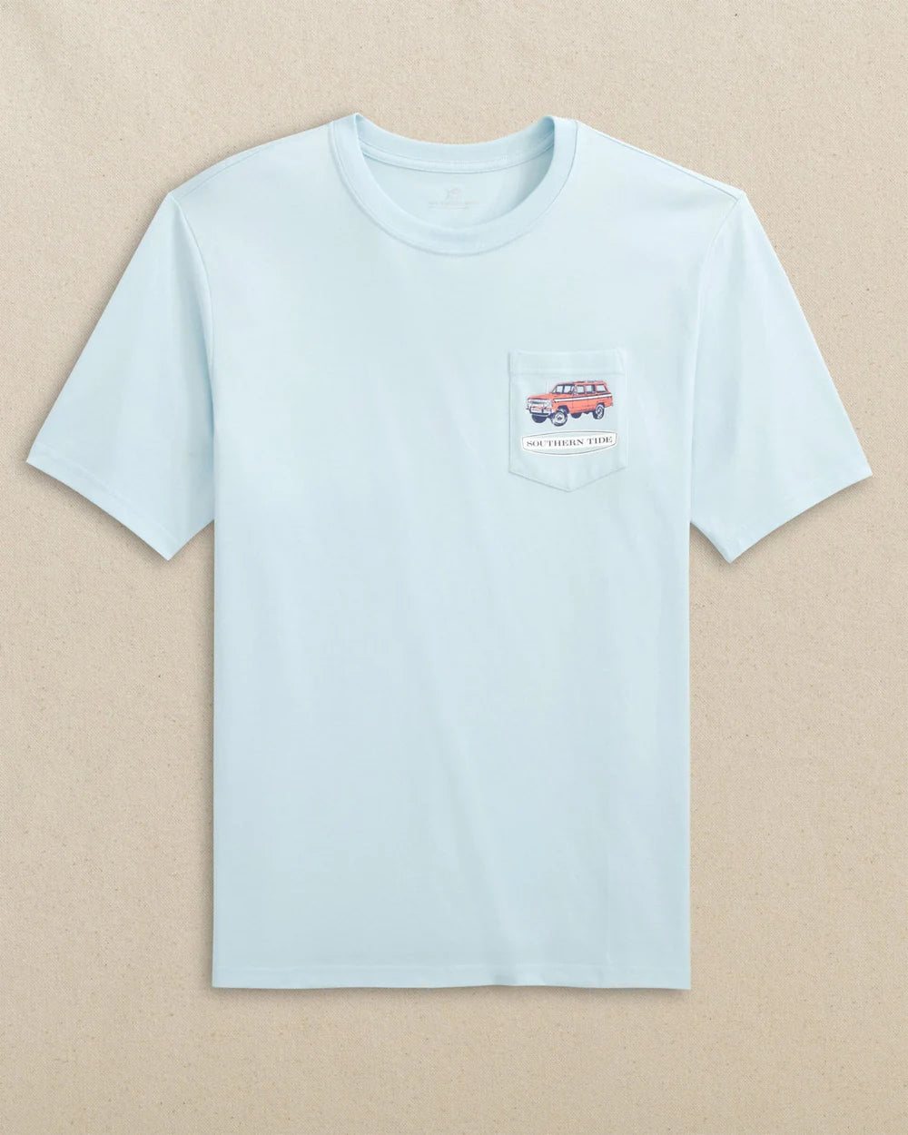Southern Tide Marsh Wagon Short Sleeve T-shirt: Clear Day Blue