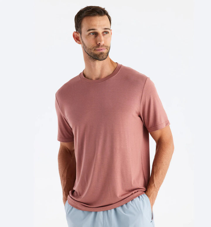 Free Fly Men's Bamboo Motion Tee: Redwood