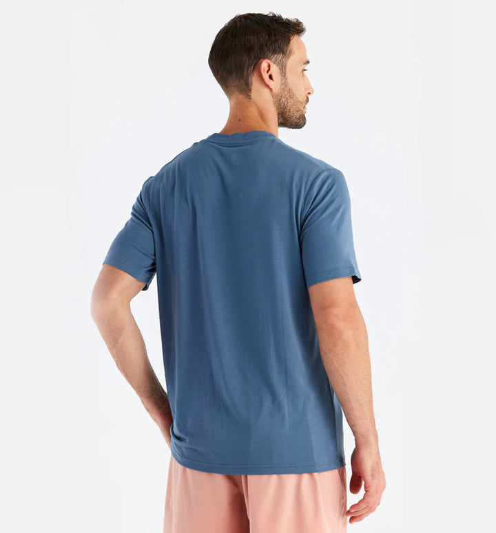 Free Fly Men's Bamboo Motion Tee: Slate Blue