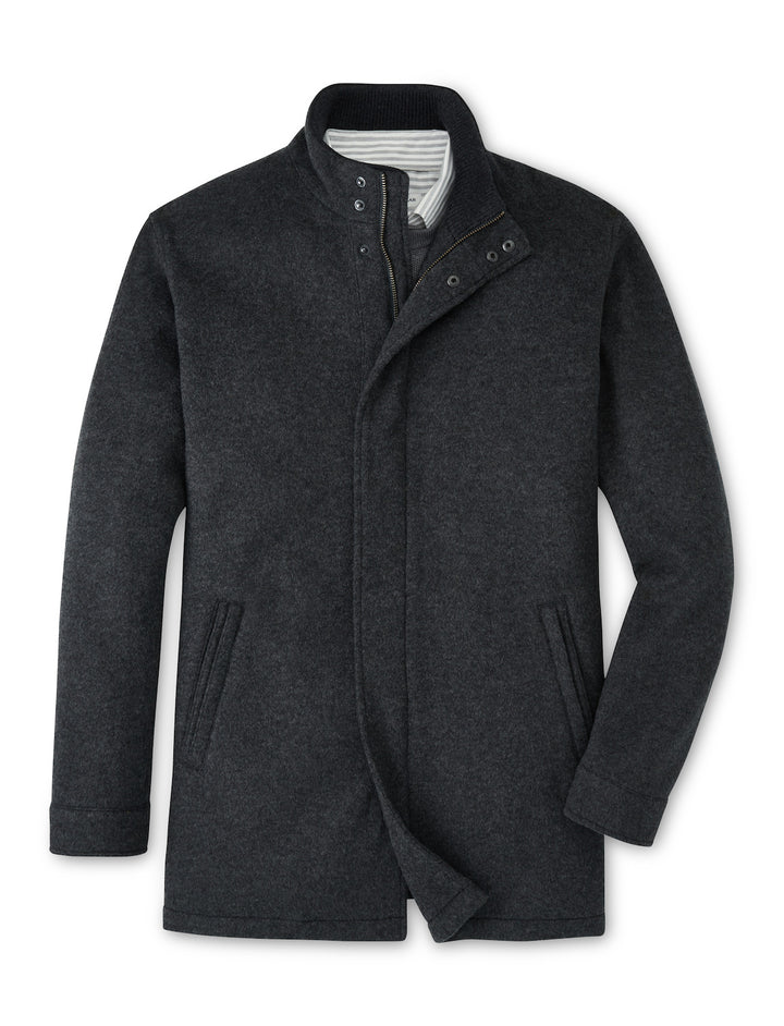Peter Millar Crown Flex Merino City Coat: Iron