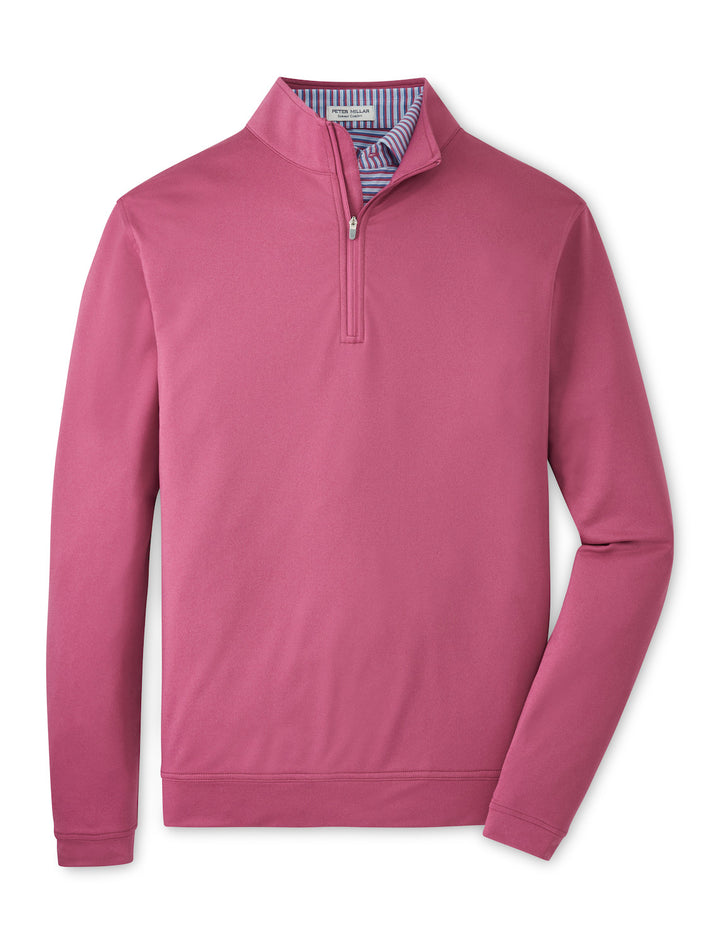 Peter Millar Perth Mélange Performance Quarter-Zip: Rosewood