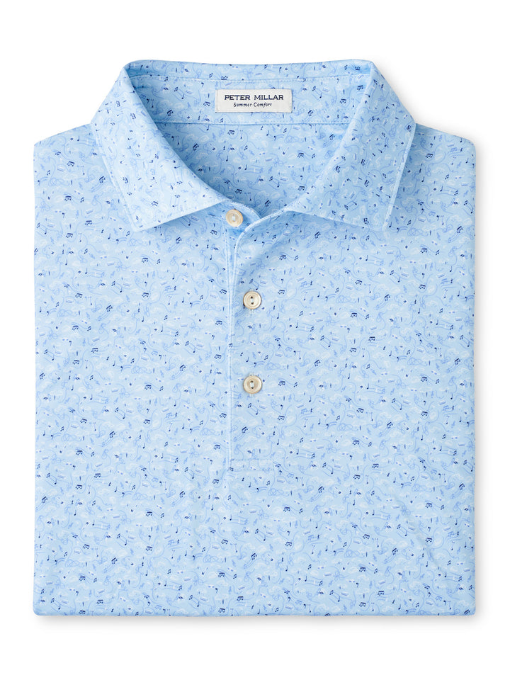 Peter Millar Melody Performance Jersey Polo: Sky