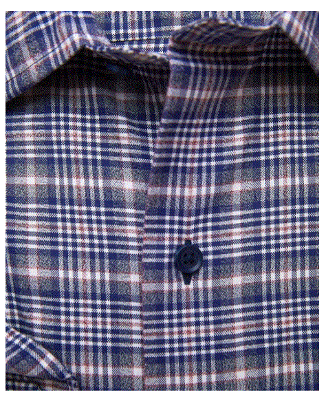 David Donahue Navy Heathered Plaid Sport Shirt