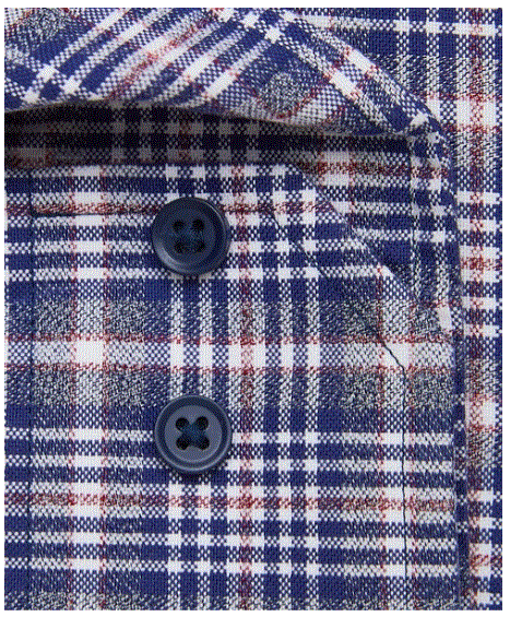 David Donahue Navy Heathered Plaid Sport Shirt