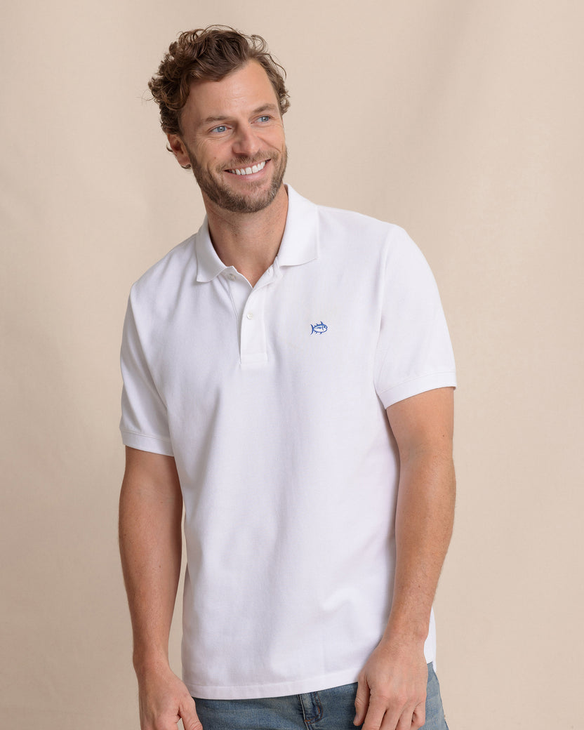 Southern Tide Skipjack Polo Shirt: Classic White