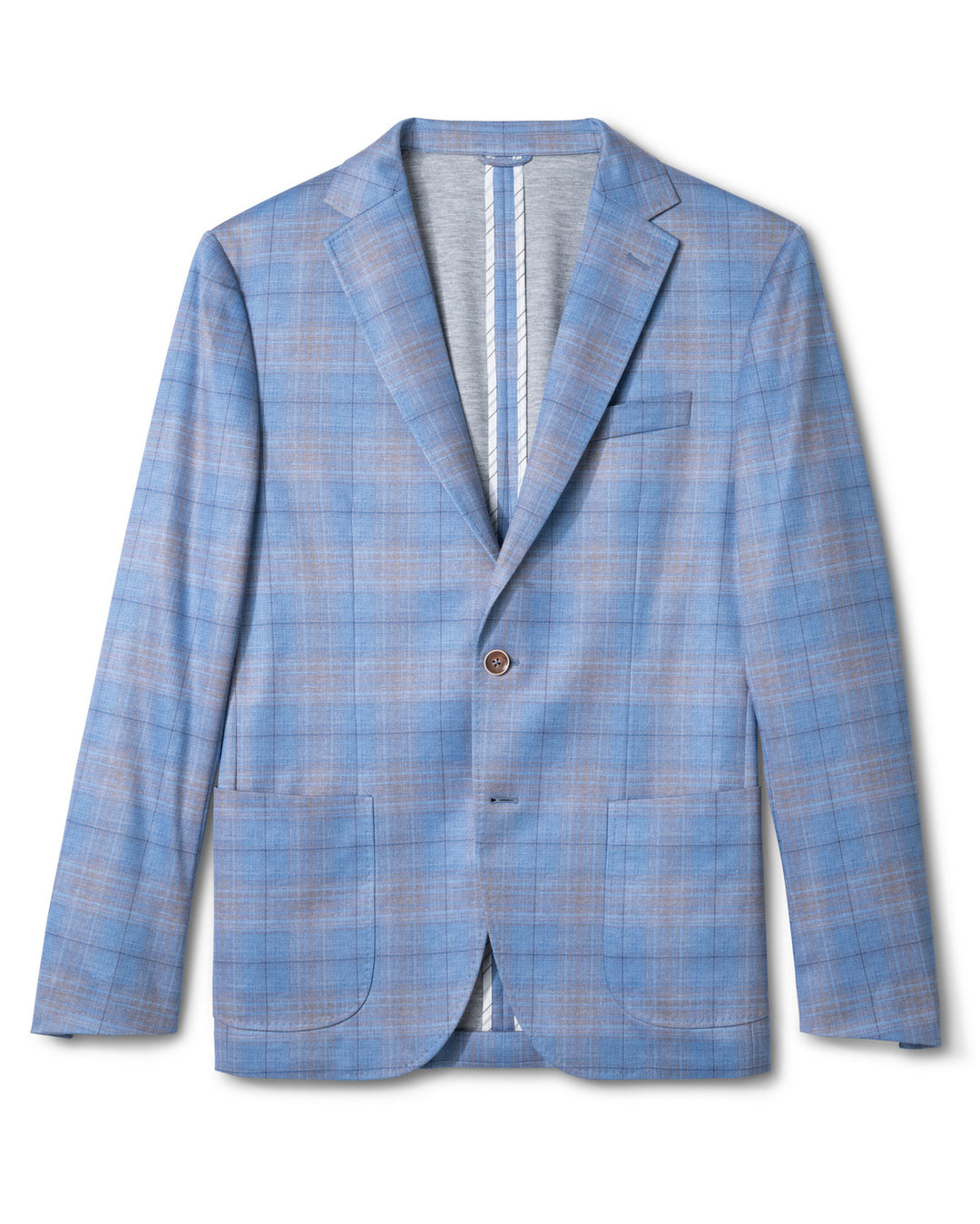 Johnnie O Santa Anita Plaid Top Shelf Printed Knit Sport Coat: Maliblu