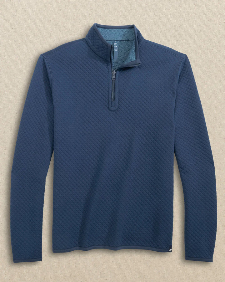 Southern Tide Oak Island Reversible Quarter Zip: Dress Blue