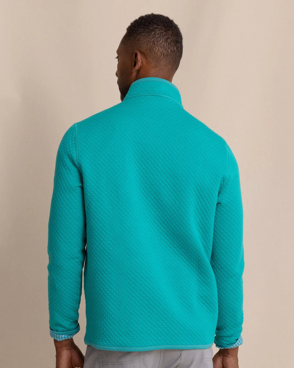 Southern Tide Oak Island Reversible Quarter Zip: Spruce Shade