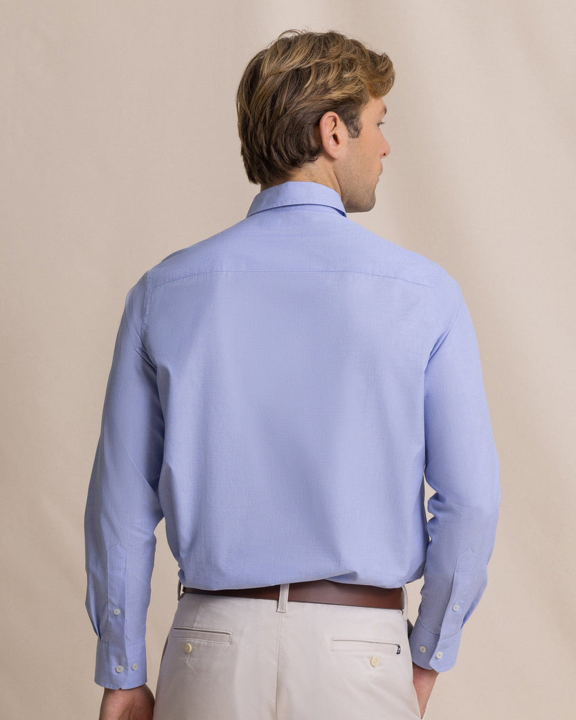 Southern Tide Offshore End on End Sport Shirt: Light Blue