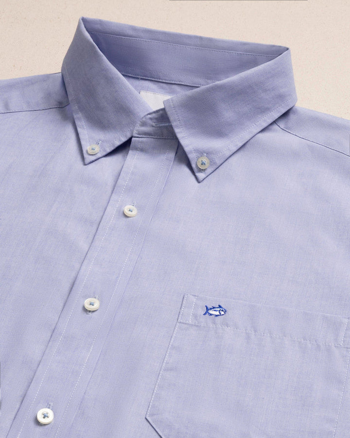 Southern Tide Offshore End on End Sport Shirt: Light Blue