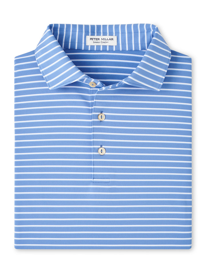 Peter Millar Dunnes Performance Jersey Polo "Lake Murray Dam Towers": Evening Tide