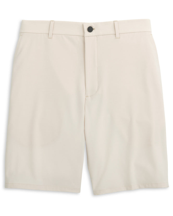 Johnnie-O Mulligan Performance Woven Shorts: Stone