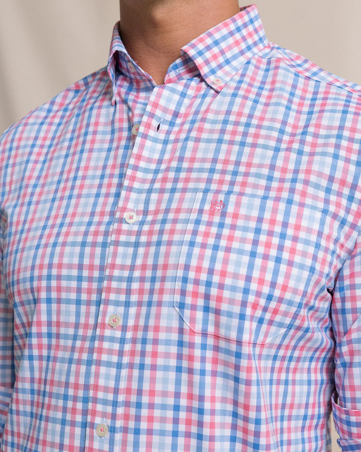 Southern Tide Palm Valley Coastal Breeze Sport Shirt: Island Pink