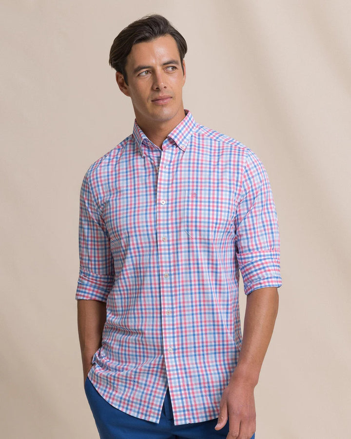 Southern Tide Palm Valley Coastal Breeze Sport Shirt: Island Pink
