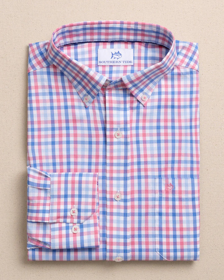 Southern Tide Palm Valley Coastal Breeze Sport Shirt: Island Pink