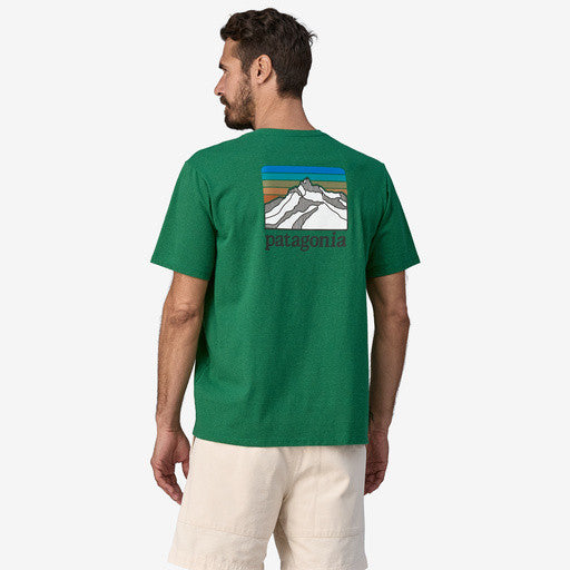 Patagonia Men's Line Logo Ridge Pocket Responsibili-Tee®: Gather Green