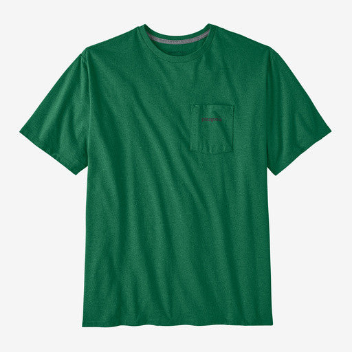 Patagonia Men's Line Logo Ridge Pocket Responsibili-Tee®: Gather Green