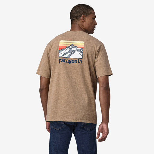 Patagonia Men's Line Logo Ridge Pocket Responsibili-Tee® Grayling Brown