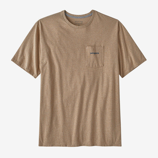 Patagonia Men's Line Logo Ridge Pocket Responsibili-Tee® Grayling Brown
